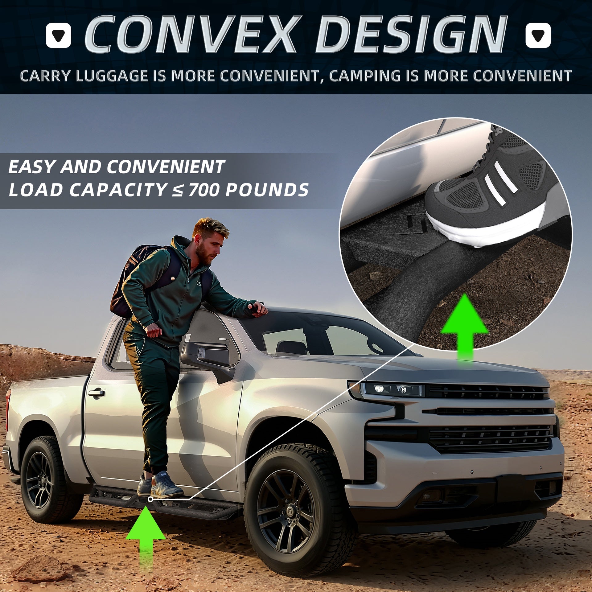 Running Boards Nerf Bars For 2019-2026Chevy Silverado/GMC Sierra 1500 Crew Cab