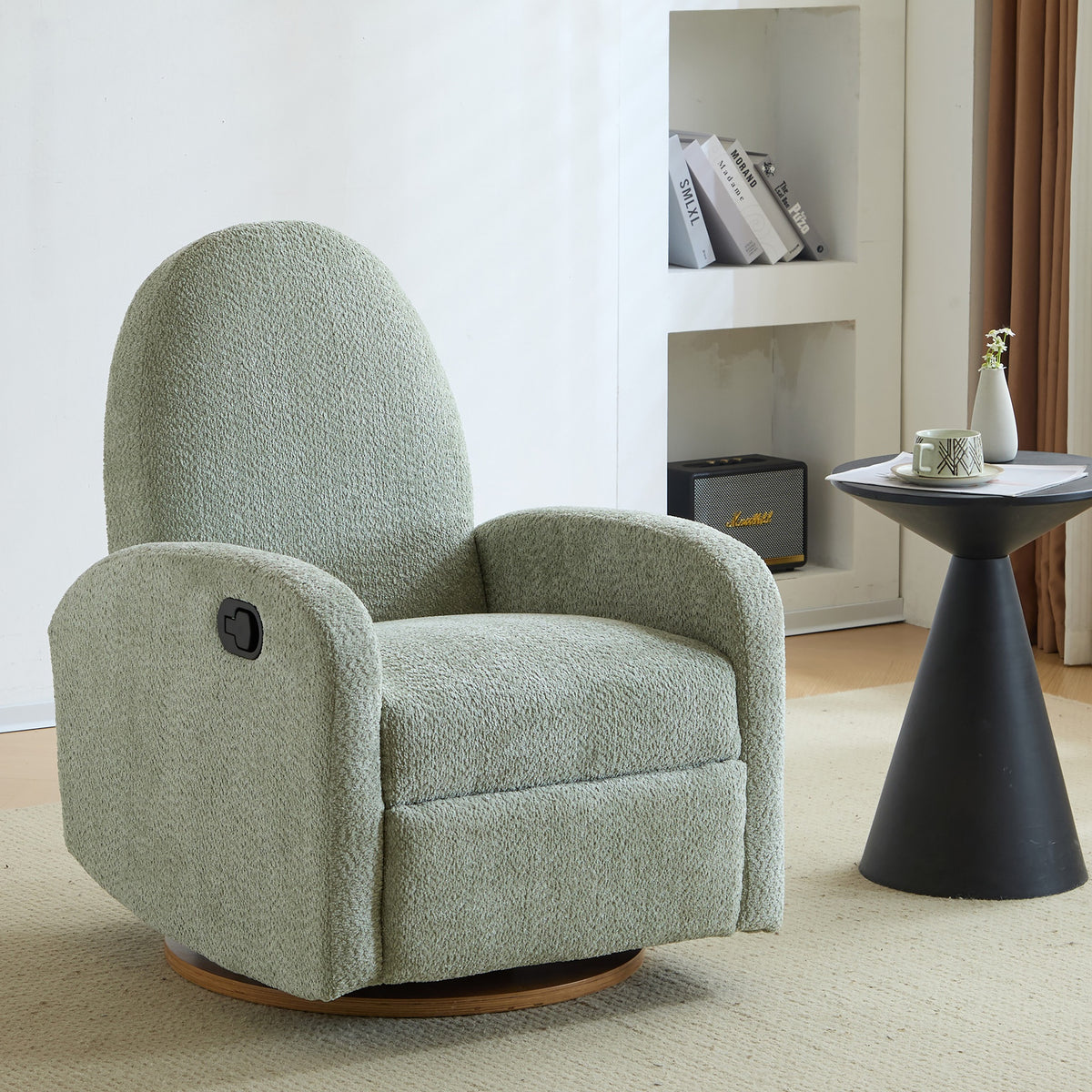 360 Swivel and Glider Recliner Chair-Green