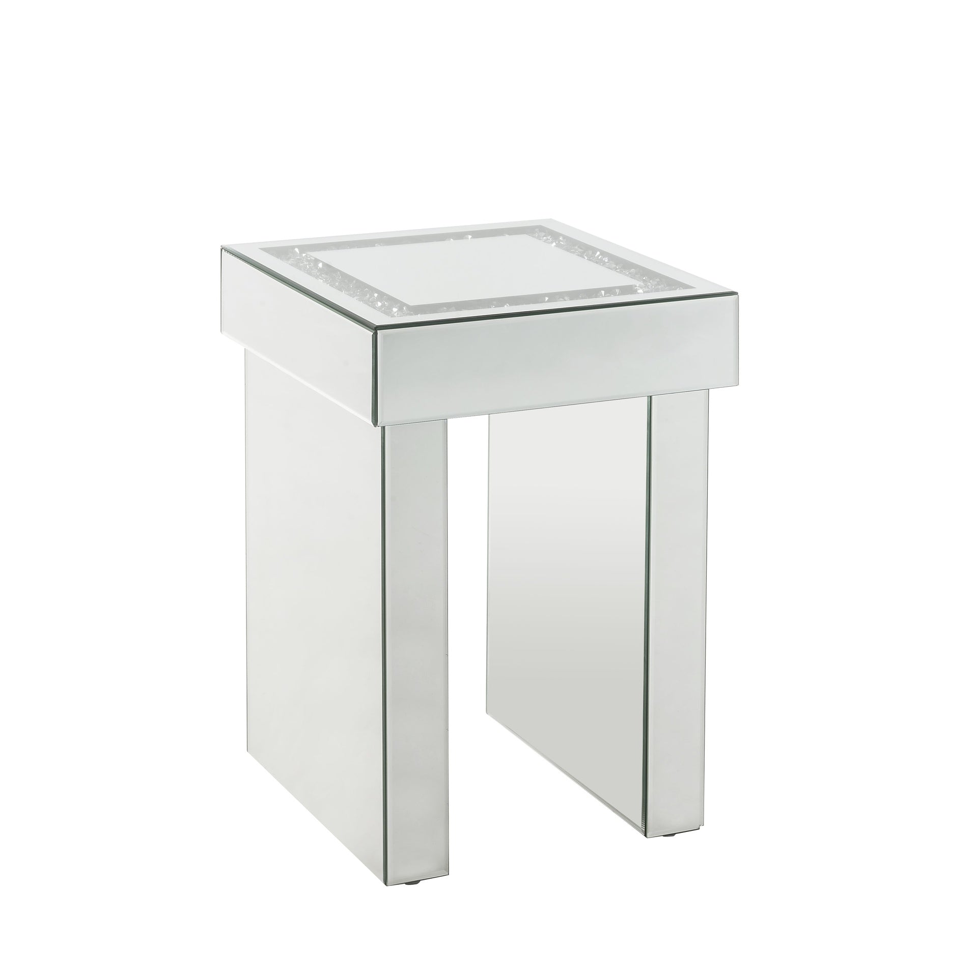 Noralie Mirrored & Faux Diamonds End Table