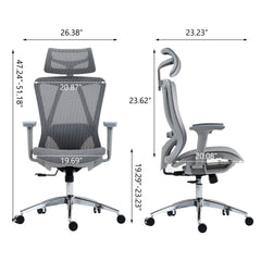 High Back Mesh Office Chair:8360HW-GR