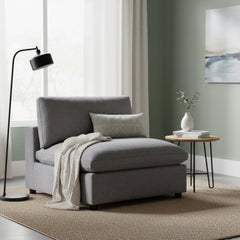 Cassandra Armless Slipper Chair - Charcoal