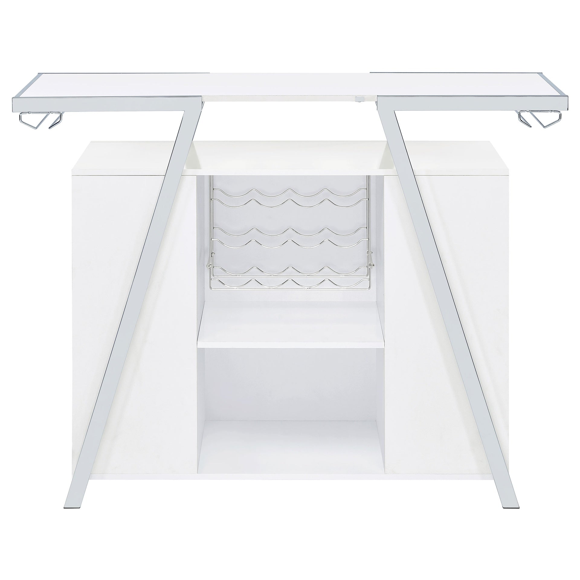 Katia White High Gloss Wine Cabinet with LED