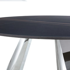 2DT-DX-107-BKMT  A 42-inch round black granite tabletop is merely a tabletop