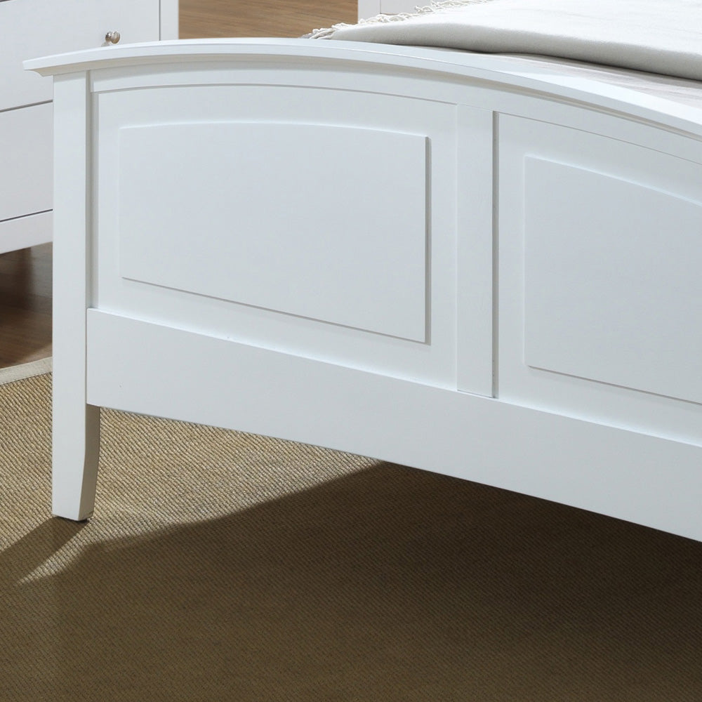 Charming White Queen Size Bed For Relaxation