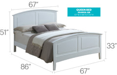 Charming White Queen Size Bed For Relaxation