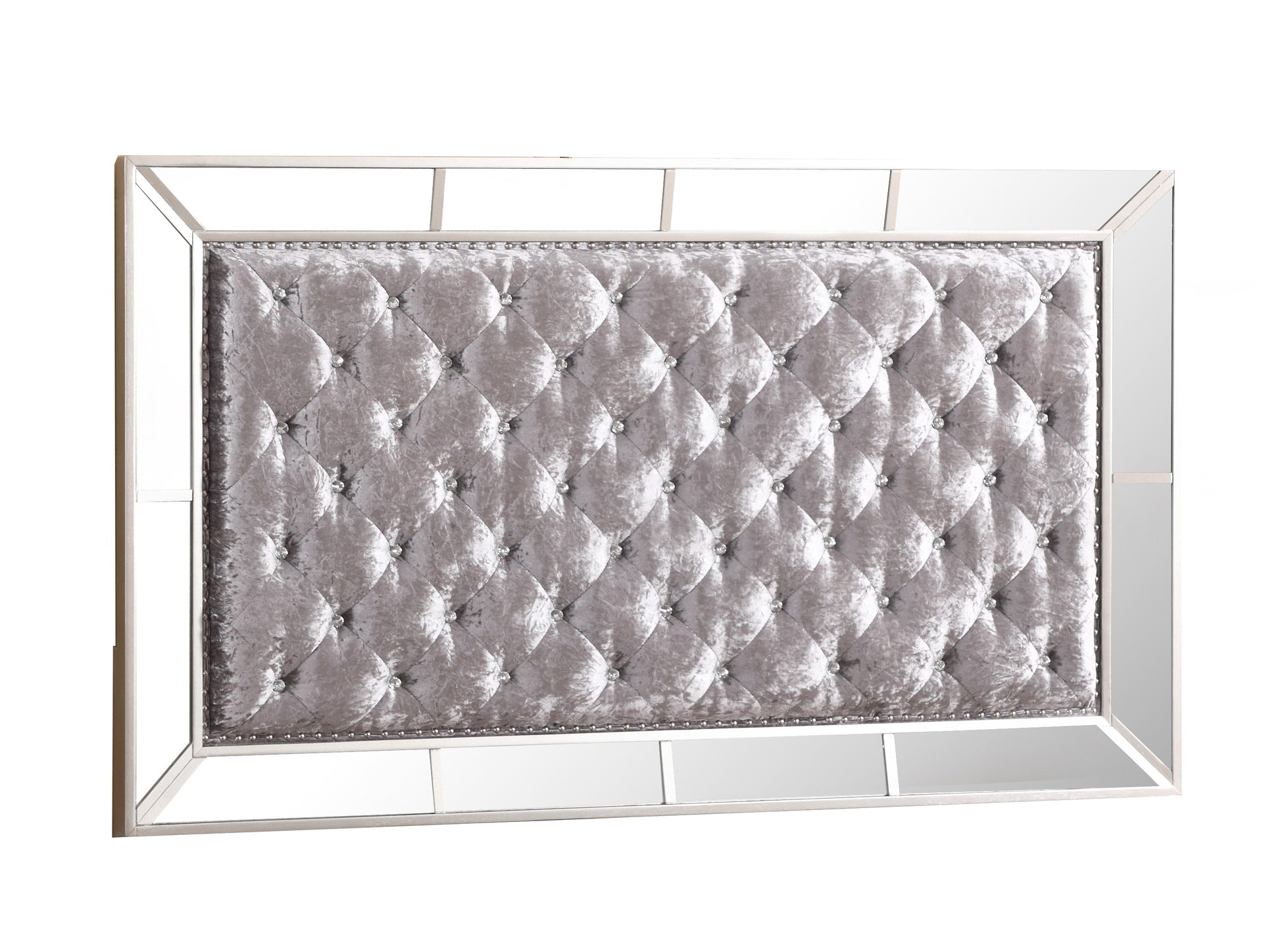 Sleek Silver Champagne Contemporary Bed