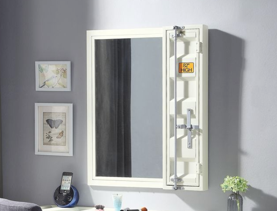 Cargo White Finish Vanity Mirror