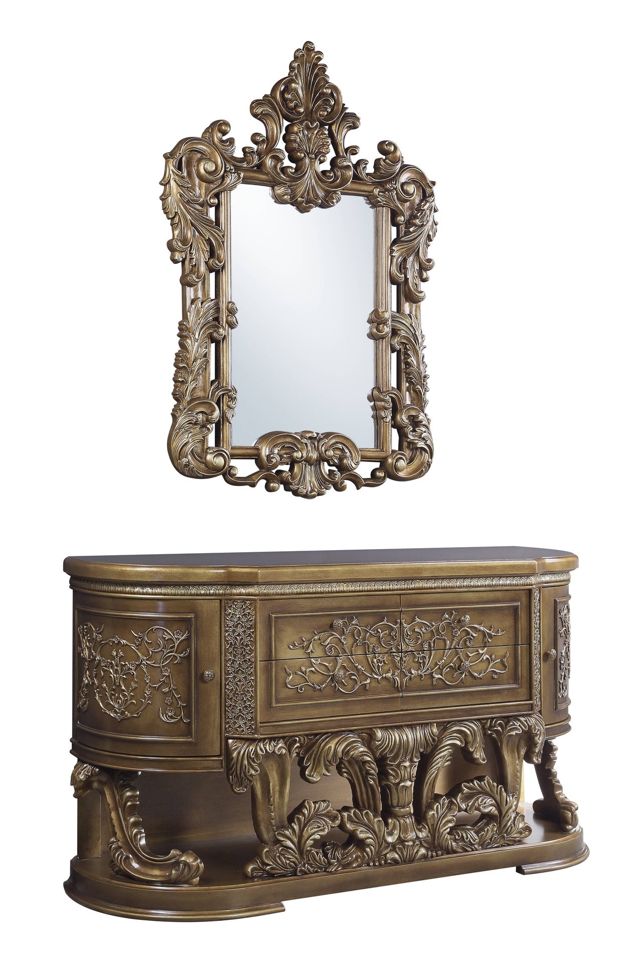 Constantine Brown & Gold Finish Mirror (Mirror Only)