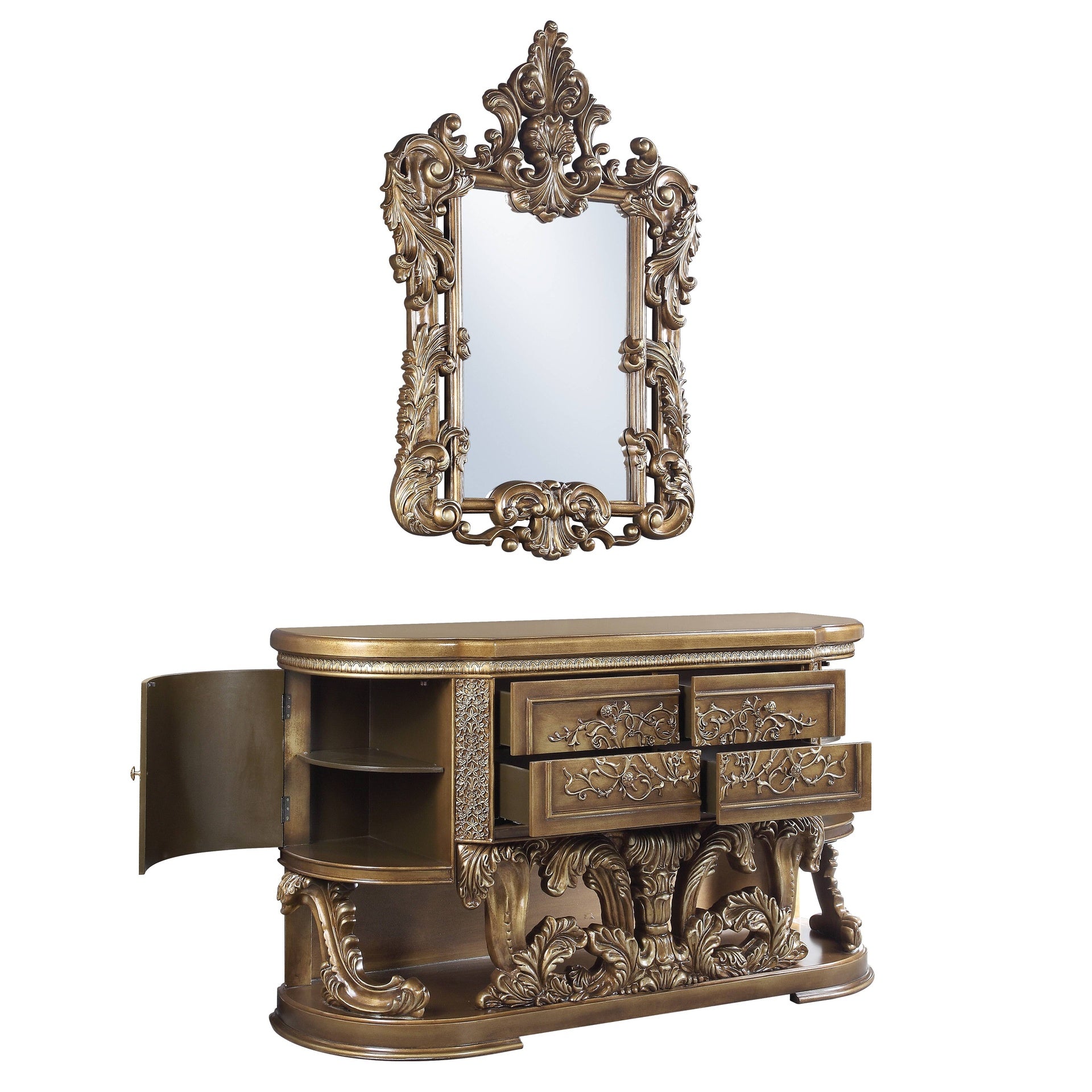 Constantine Brown & Gold Finish Mirror (Mirror Only)
