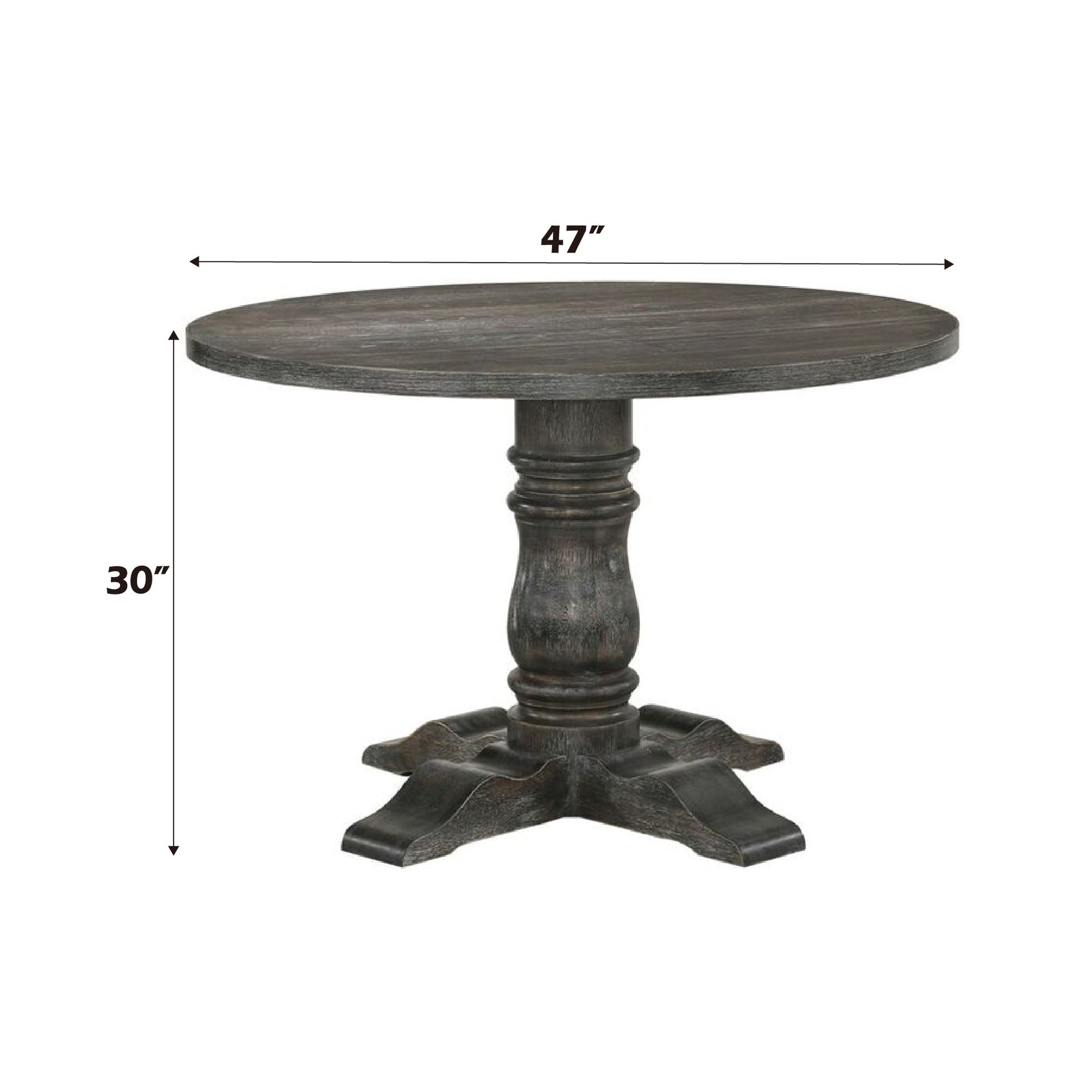 Leventis Weathered Gray Finish Dining Table