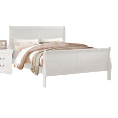 Louis Philippe White Finish Queen Bed