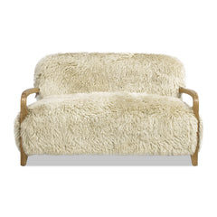Enchante 52.5" New Zealand Sheepskin Accent Loveseat