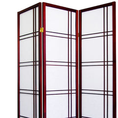 70" Tall 3-Panel Screen / Room Divider "Girard" with Cherry finish