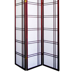 70" Tall 3-Panel Screen / Room Divider "Girard" with Cherry finish