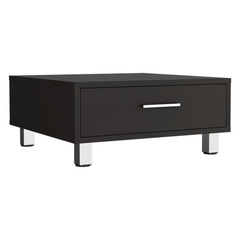 Beijing Coffee Table, One Drawer, Four Legs  -Black