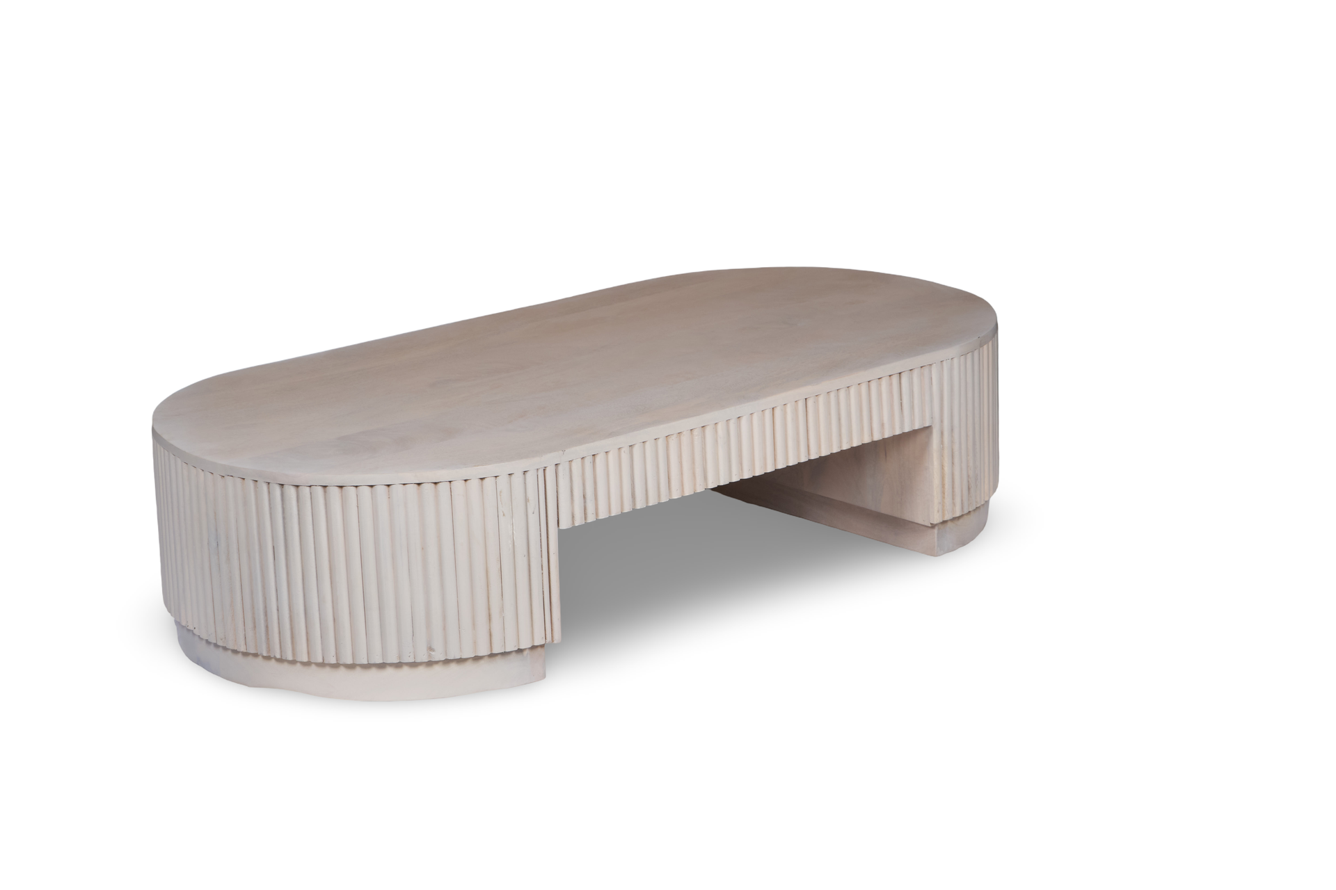 White Washed Solid Wood Coffee Table