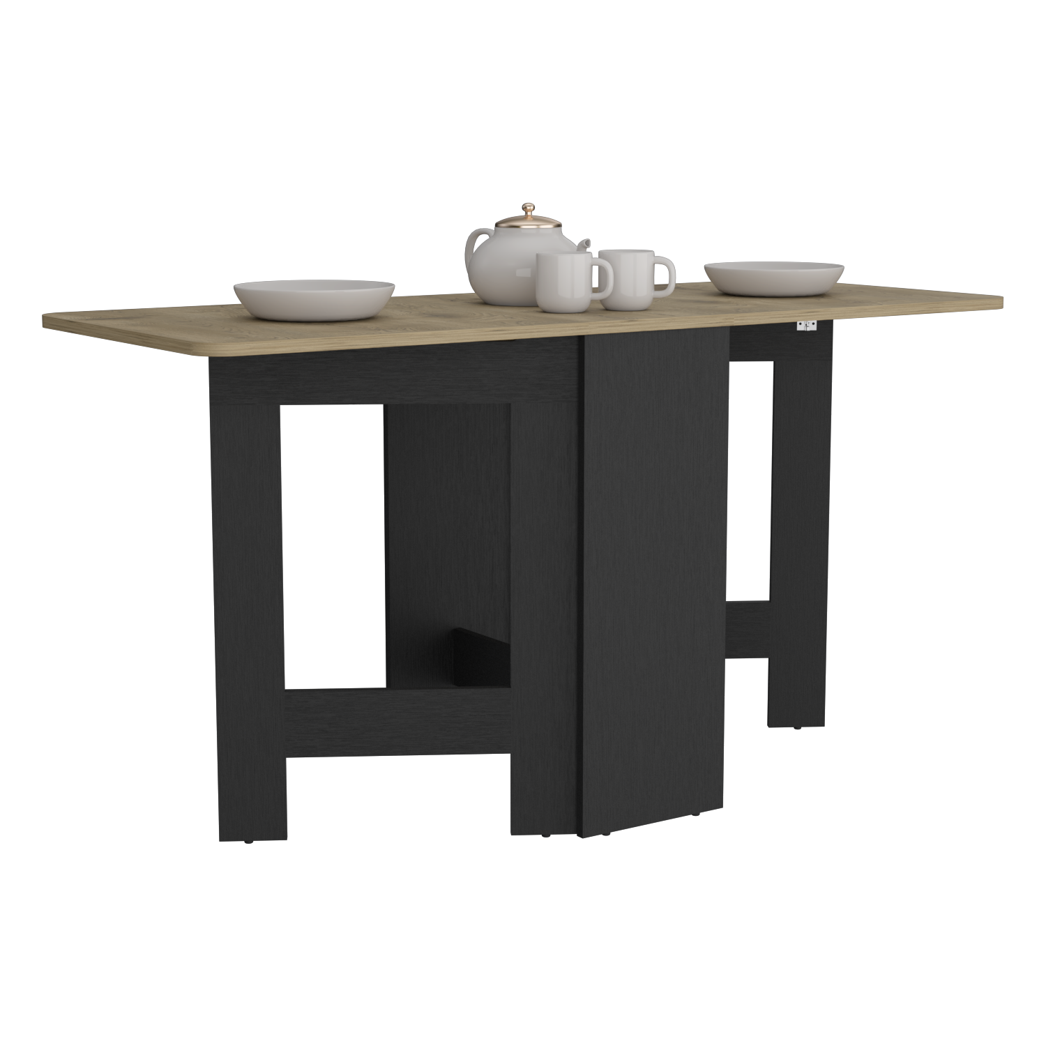 Gateleg Folding Table Space-Saving with Compact Design