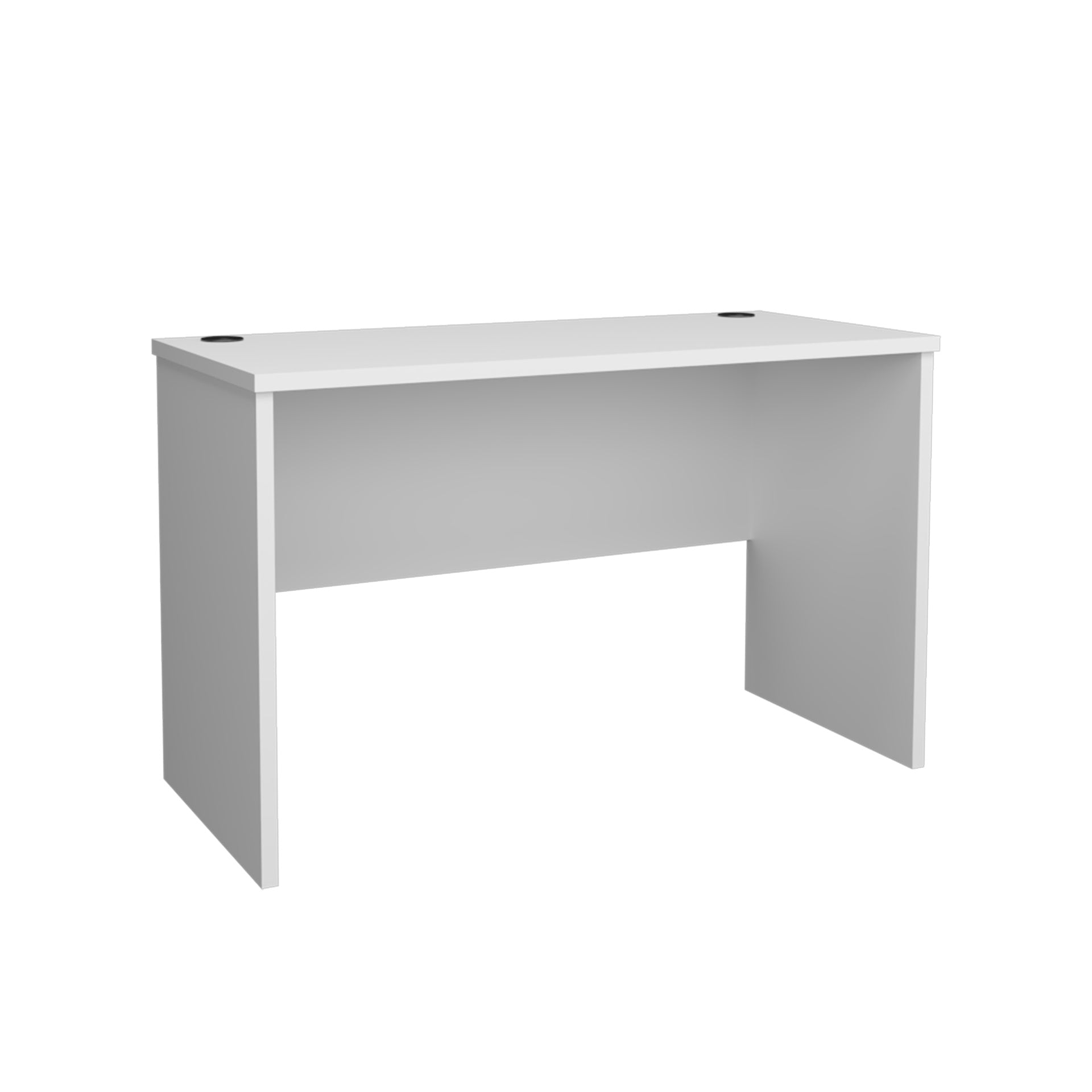 Malibu 47" Wide Study Desk White  Modern Simple Computer & Laptop Table Dining Table for Bedroom, Living Room, Home and Office, Kitchen White