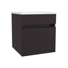 Primavera 18" Wide Floating Bathroom Vanity, With One Cabinet And Two Shelves, Black