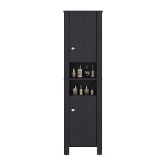 Vanessa Bathroom Cabinet with Auxiliary Storage Modern Freestanding Organizer, Space-Saving Bathroom Storage