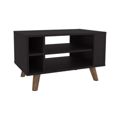 Shawnee Coffee Table with Two Spacious Open Storage Shelves and Rectangular Modern Design, Functional Living Room Center Table