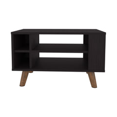 Shawnee Coffee Table with Two Spacious Open Storage Shelves and Rectangular Modern Design, Functional Living Room Center Table