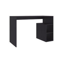 Solid Wide Writing Desk with 3 side Open Storage Shelves, Top Workspace, Freestanding Computer Desk for Home Office, Bedroom or Living Room