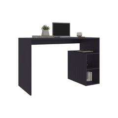 Solid Wide Writing Desk with 3 side Open Storage Shelves, Top Workspace, Freestanding Computer Desk for Home Office, Bedroom or Living Room