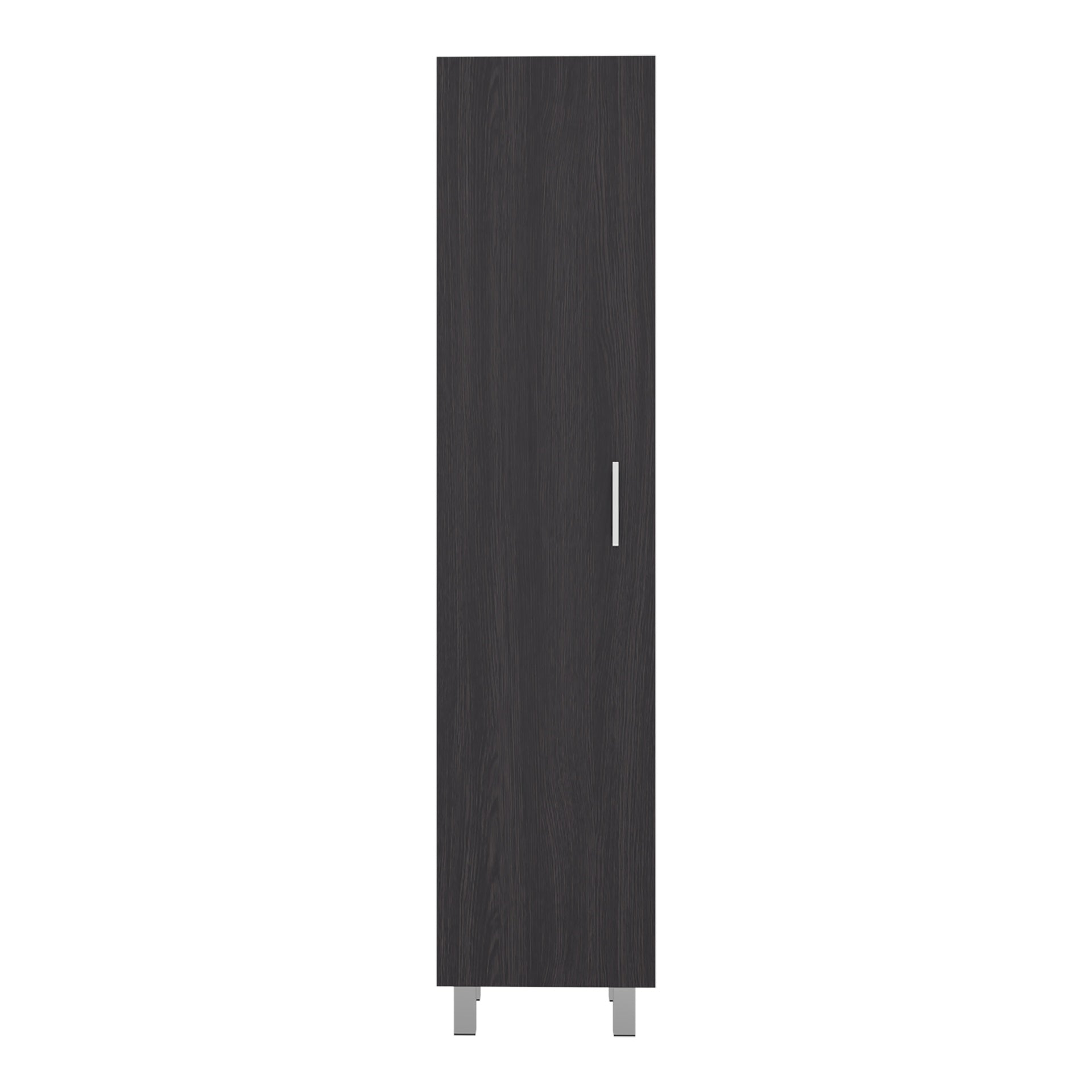 Vintro Freestanding Storage Cabinet with Internal Storage Shelves, Tall Single Door, 4 Interior Shelves, Metal Handle and Legs