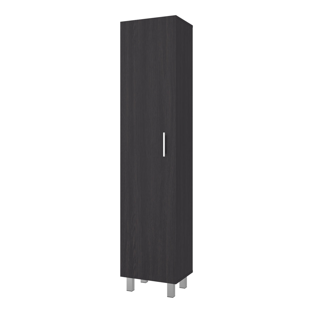 Vintro Freestanding Storage Cabinet with Internal Storage Shelves, Tall Single Door, 4 Interior Shelves, Metal Handle and Legs