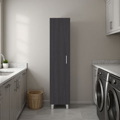 Vintro Freestanding Storage Cabinet with Internal Storage Shelves, Tall Single Door, 4 Interior Shelves, Metal Handle and Legs
