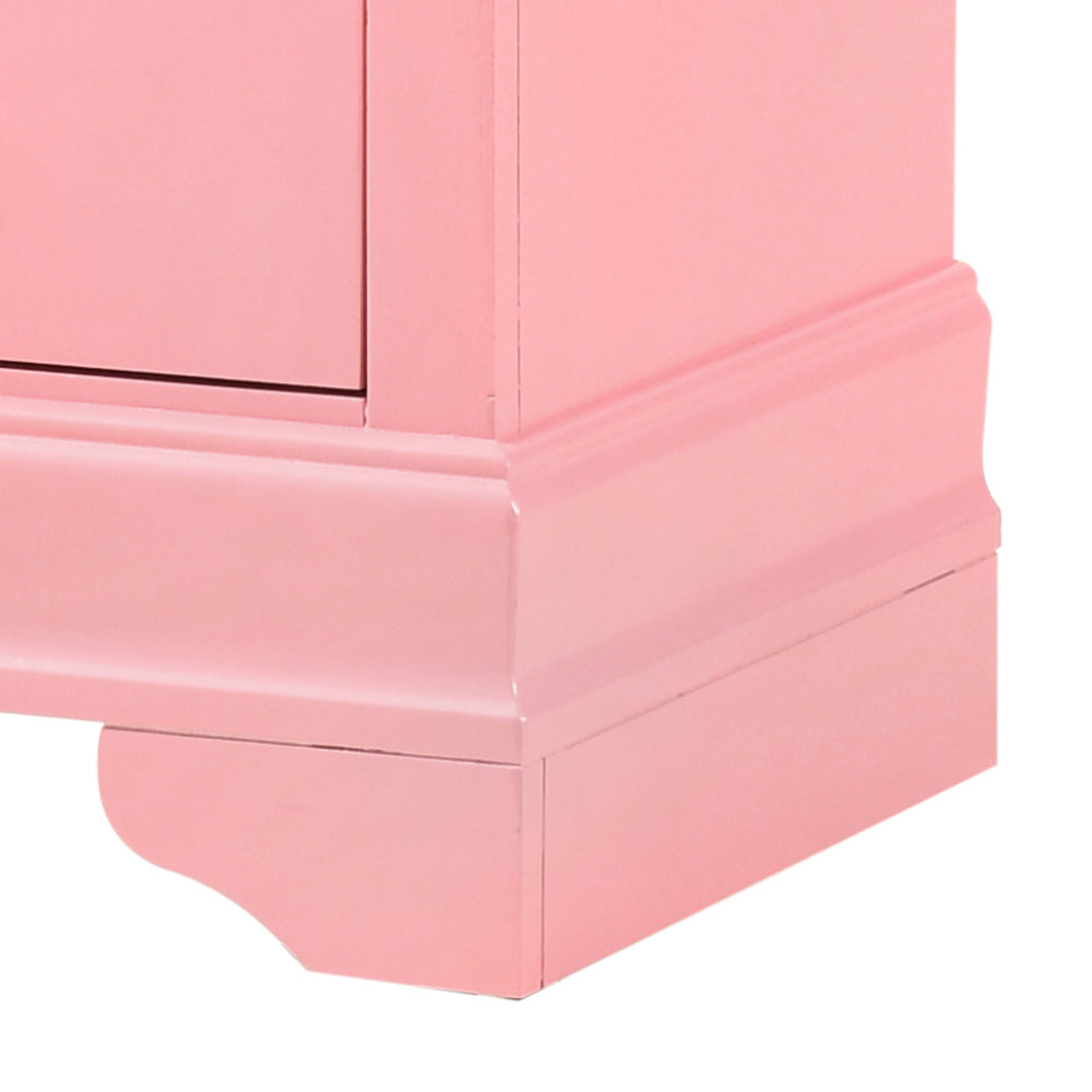 Charming Pink Traditional Nightstand