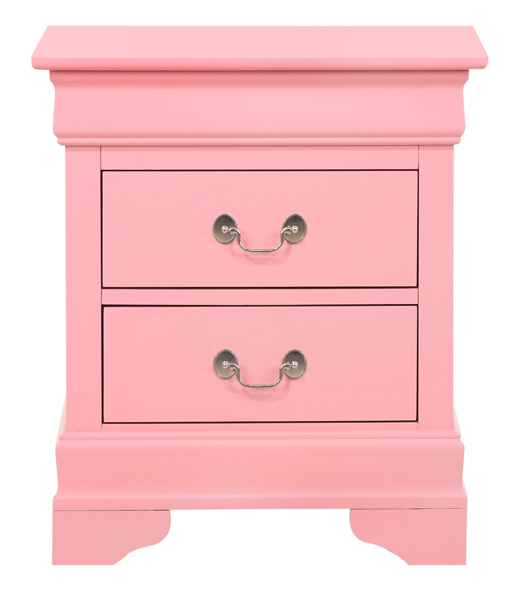 Charming Pink Traditional Nightstand