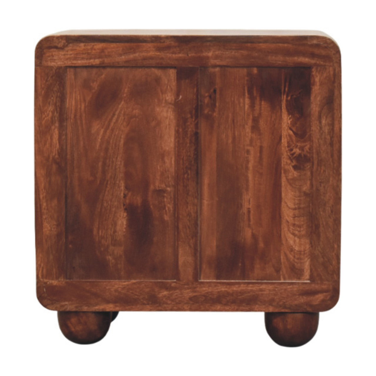 Solid Wood 3-Drawer Rounded Chest,Brown