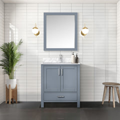 Dark Grey Bath Vanity 30 in. W x 22 in. D, and 28 in. Mirror