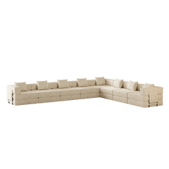 8 seater folding sofa bed, corduroy fabric sofa with side storage pockets and cushions, comfortable folding sofa bed for living room, bedroom and study, carpeted sofa.