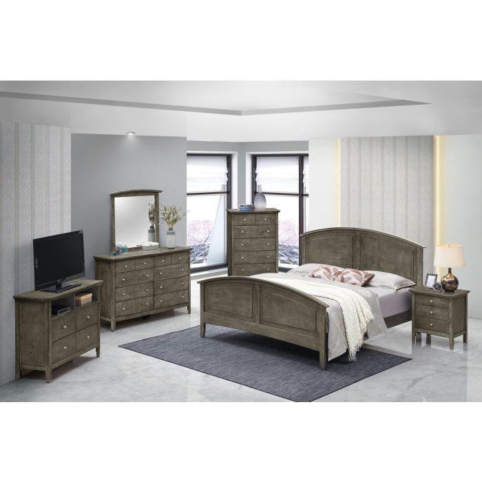 Stylish Gray King Bed With Versatile Design