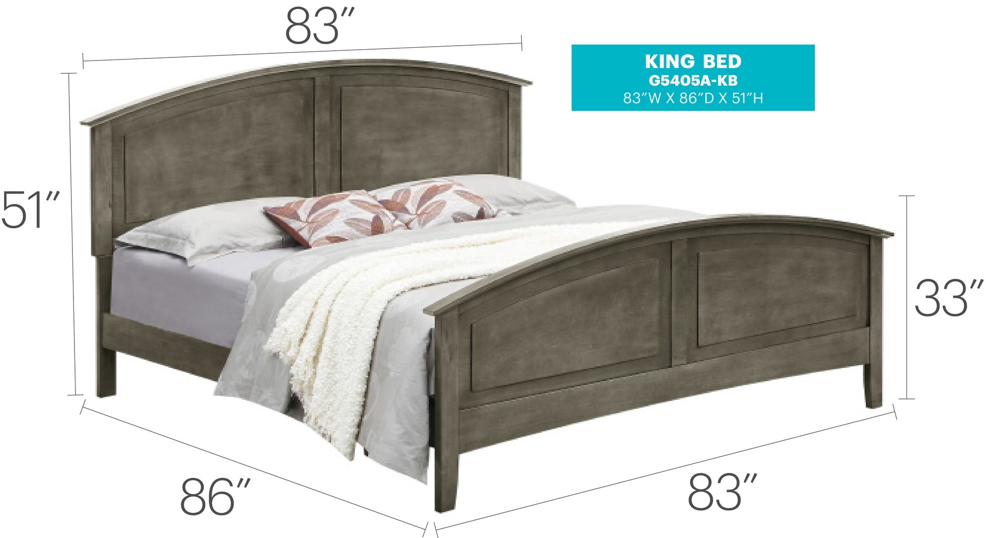 Stylish Gray King Bed With Versatile Design