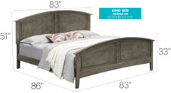 Stylish Gray King Bed With Versatile Design