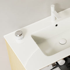 BRON 36" Bathroom Countertop with  White Ceramic Basin, NO Cabinet (90B)