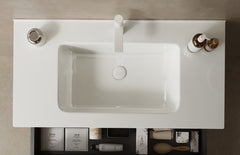 BRON 36" Bathroom Countertop with  White Ceramic Basin, NO Cabinet (90B)