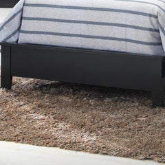 Chic Transitional Twin Bed In Black