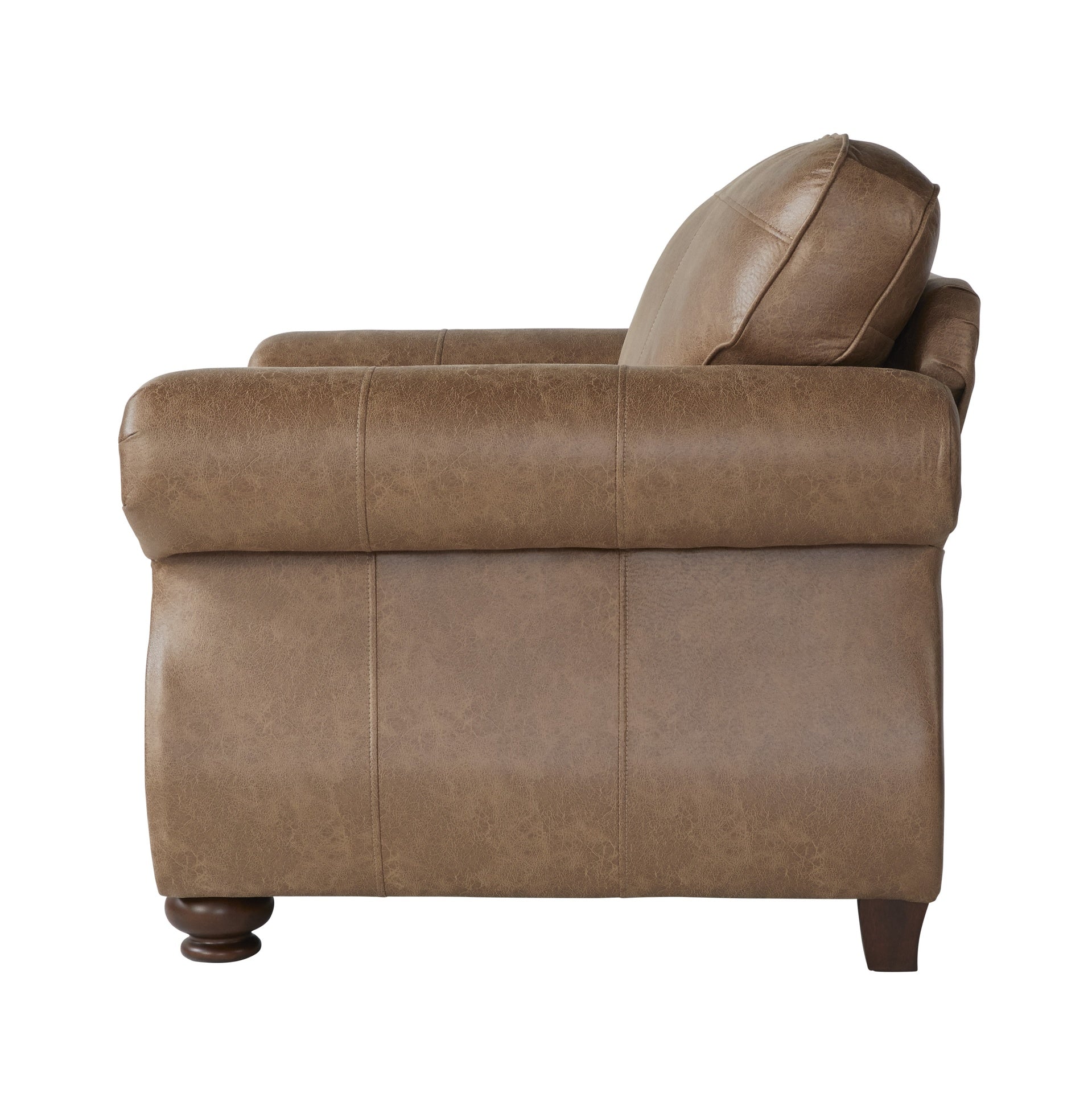 Leinster Fabric Armchair with Antique Bronze Nailheads in Jetson Ginger