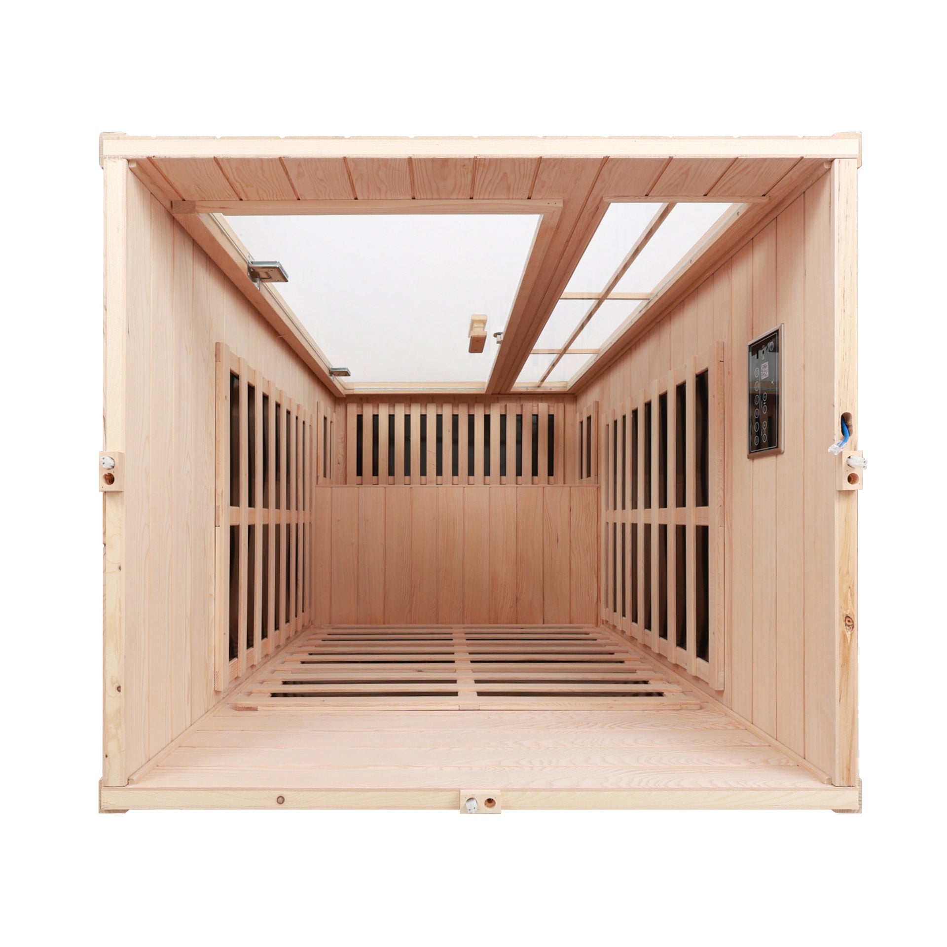 Deluxe version Plus One person  Far infrared Hemlock Sauna  room with LED colour lights