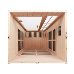 Deluxe version Plus One person  Far infrared Hemlock Sauna  room with LED colour lights