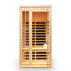 Deluxe version Plus One person  Far infrared Hemlock Sauna  room with LED colour lights