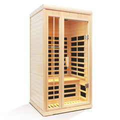 Deluxe version Plus One person  Far infrared Hemlock Sauna  room with LED colour lights