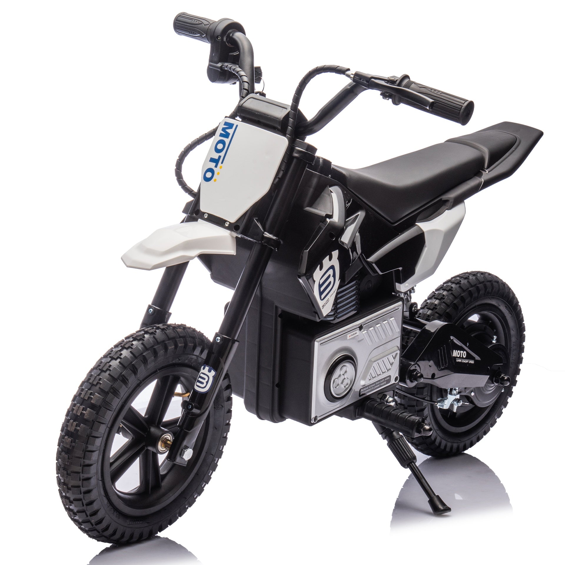 24V Kids Ride On Electric Toy Motocross Motorcycle,200W High Speed Hub Motor,Rear wheel shock absorber,Adjustable speed,LED breath lamp,Bluetooth,Music,Speeds 3.11-9.32MPH For Kids Aged 5-12