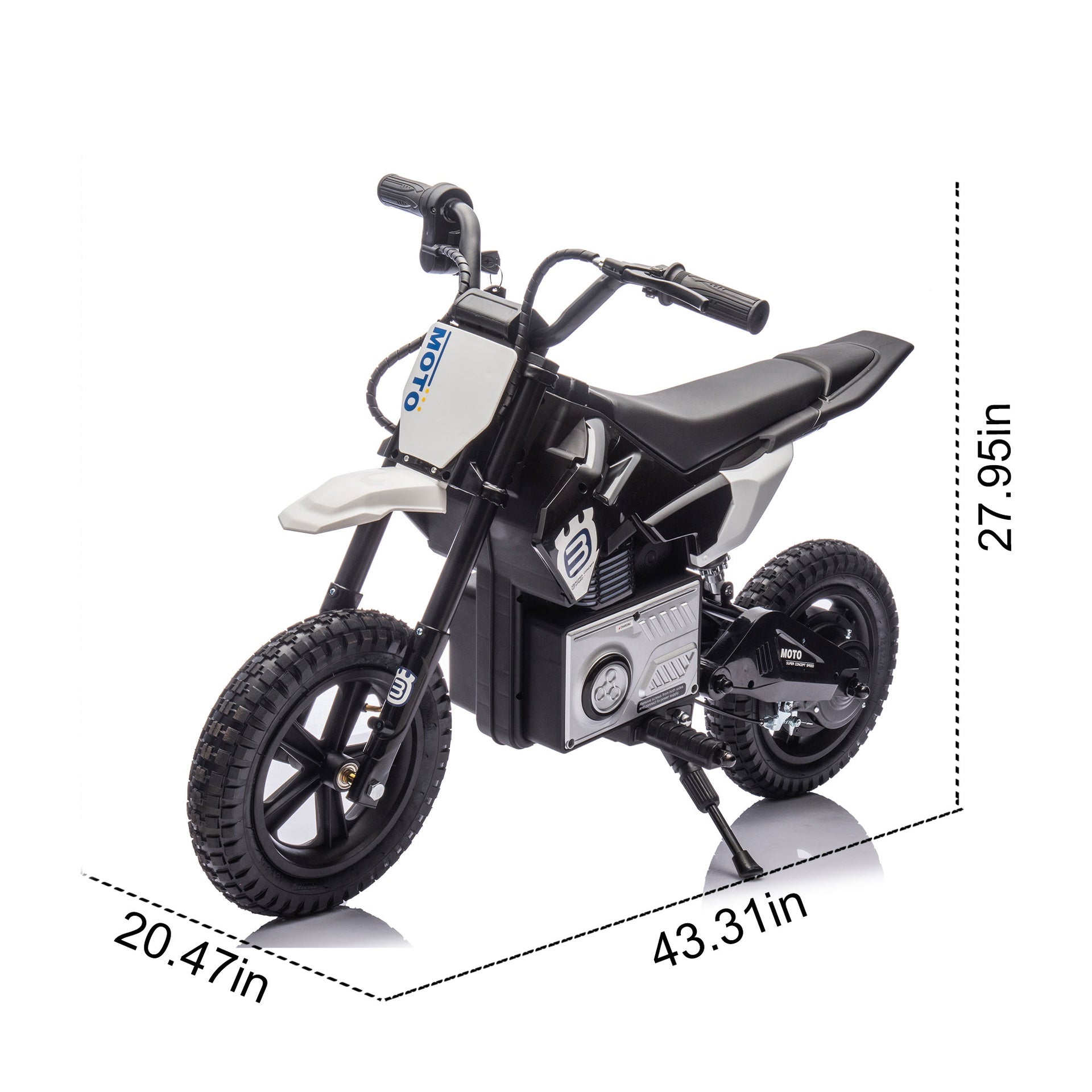 24V Kids Ride On Electric Toy Motocross Motorcycle,200W High Speed Hub Motor,Rear wheel shock absorber,Adjustable speed,LED breath lamp,Bluetooth,Music,Speeds 3.11-9.32MPH For Kids Aged 5-12