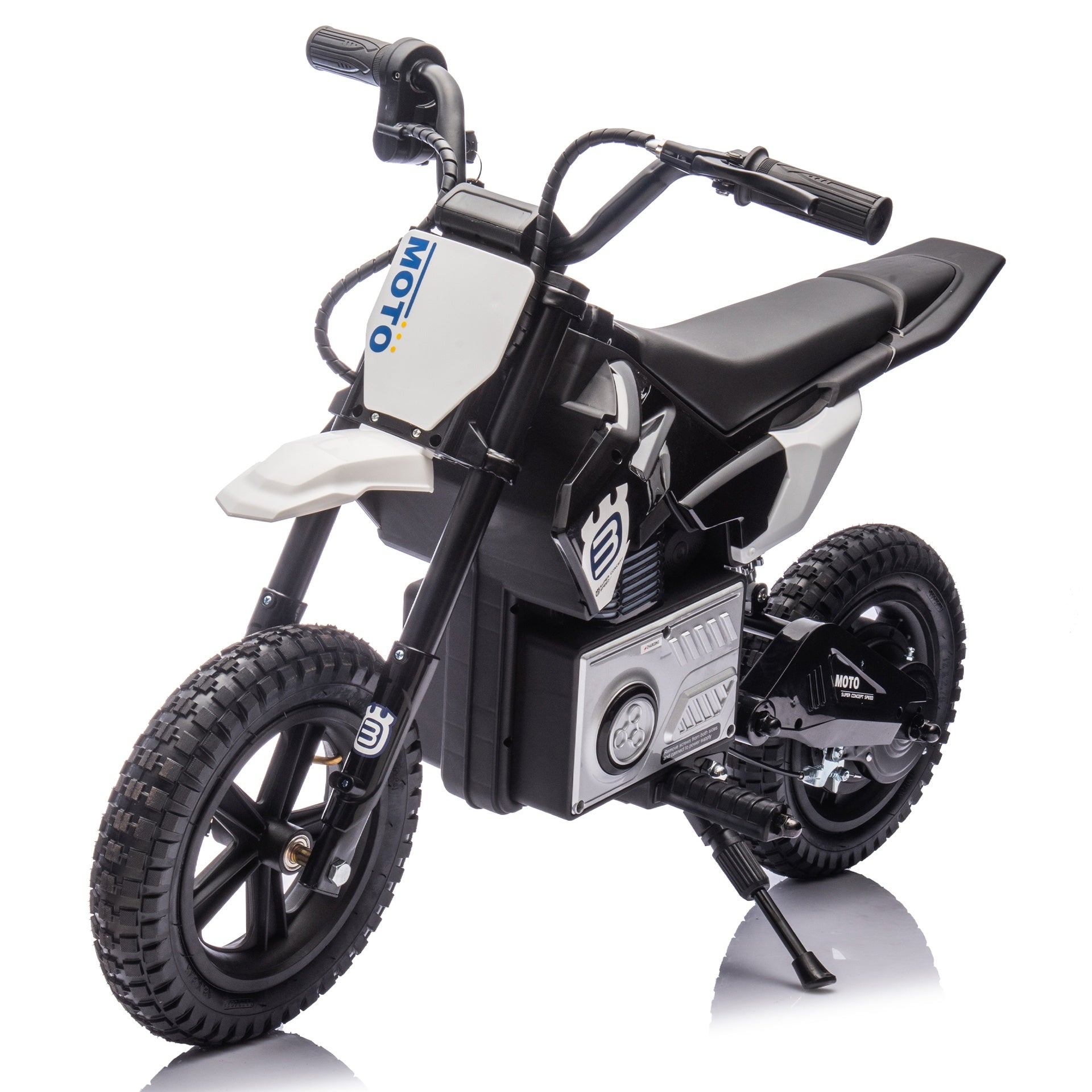 24V Kids Ride On Electric Toy Motocross Motorcycle,200W High Speed Hub Motor,Rear wheel shock absorber,Adjustable speed,LED breath lamp,Bluetooth,Music,Speeds 3.11-9.32MPH For Kids Aged 5-12